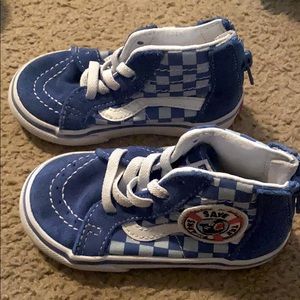 BLUE CHECKER VANS TODDLER 5.5C